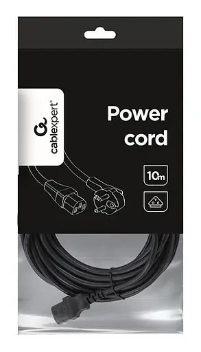 Кабель живлення Cablexpert PC-186-VDE-10M (С13), VDE, черний, 10 м (PC-186-VDE-10M) - фото 4