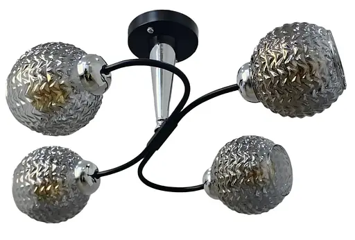 Современная люстра Brille LK-732S/4 E27 BK+CH - фото 4