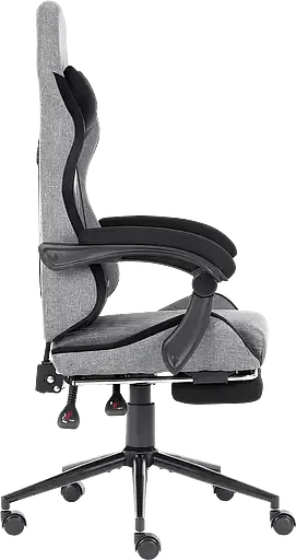 Геймерское кресло GT Racer серое с черным (X-2324 Fabric Gray/Black Suede) - фото 4