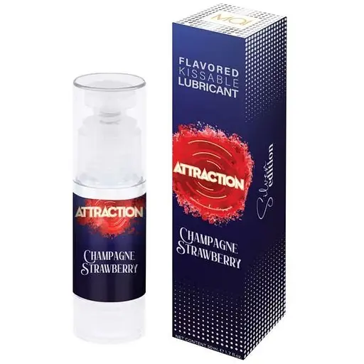 Змазка для орального сексу на водній основі Mai Attraction Champagne Strawberry 50 мл - фото 2