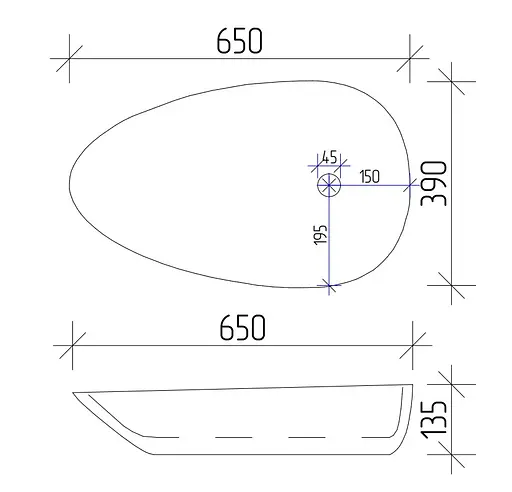 Умивальник VBI Trento 65 white накладний VBI-011901, Білий - фото 7