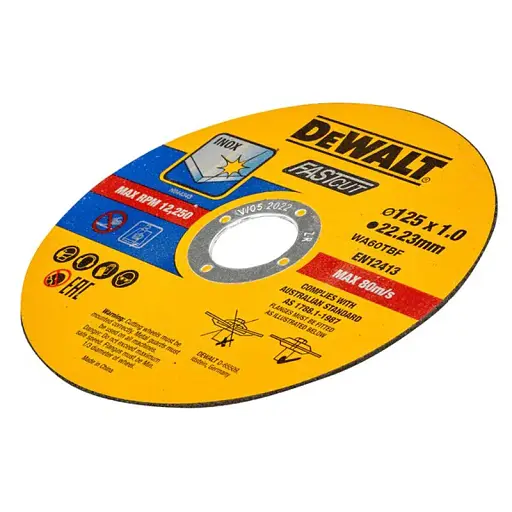 Набір кругів відрізних DeWalt High Performance нержавіюча сталь/листовий метал 125x1.0x22.23 мм 10 шт. (DT43972) - фото 4