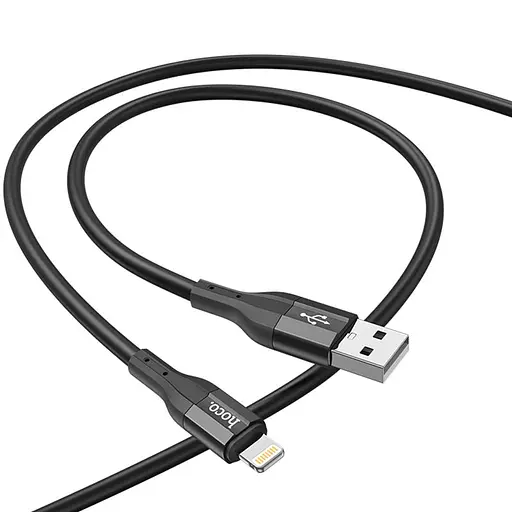 Дата кабель Hoco X72 Creator silicone USB to Lightning (1m) Black - фото 3