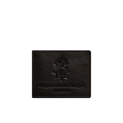 Кожаная обложка для служебного удостоверения Национальной гвардии Темно-коричневая - фото 6