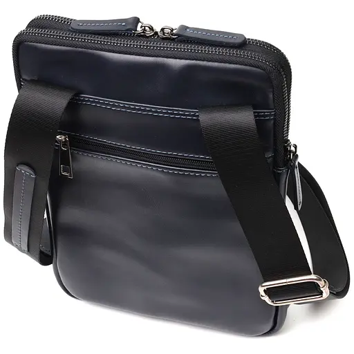 Стильна чоловіча сумка через плече із натуральної шкіри SHVIGEL 20х26,5х4,5 см sum0027403 - фото 2