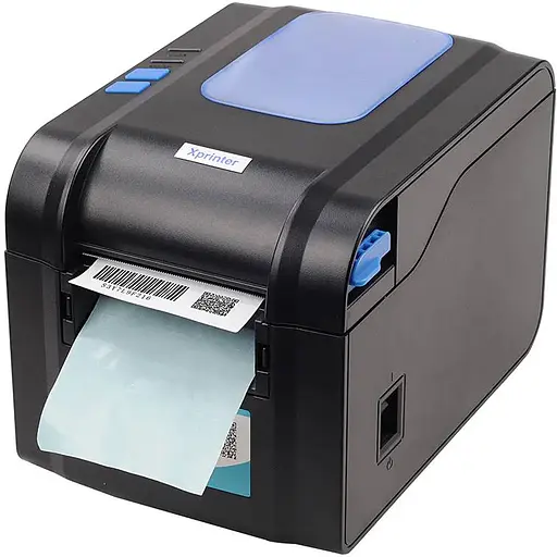 Принтер этикеток Xprinter XP-370B (термопечать, 152 мм/с, лента 82 мм, 203 DPI, USB+Serial, черный) - фото 4