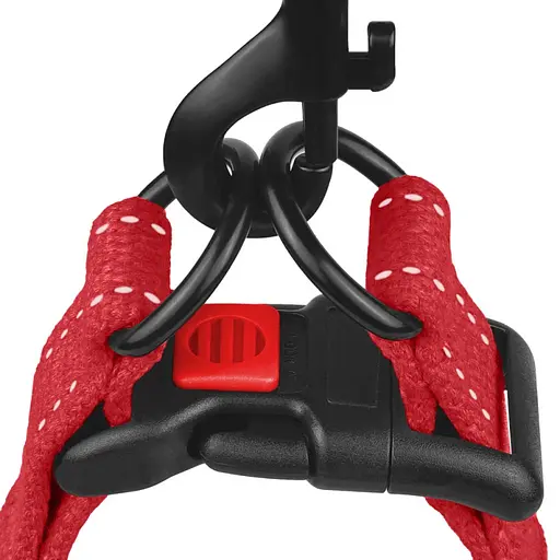 Шлея для собак Barksi Cotton Стандарт Рефлекторна L 58-71х2.5 см червона - фото 3