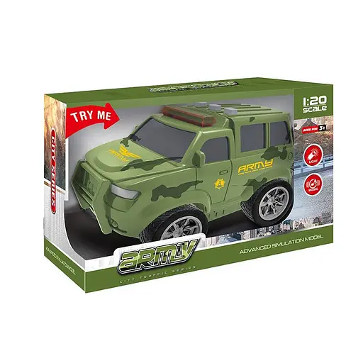 Дитяча військова машинка «City Series ARMY» Bambi 661-043D світло, музика - фото 1