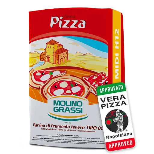 Мука из мягких сортов пшеницы Пицца 00 Миди Н12 Molino Grassi 25 кг - фото 1
