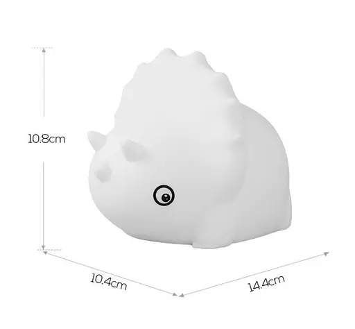 Декоративный ночник Polygonal Dinosaur LJC-150 динозавр детский силиконовый светильник для сна белый игрушка - фото 7