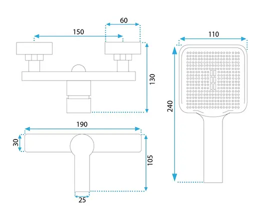 Смеситель для душа Rea Argus gold REA-B6408 Золотой - фото 5