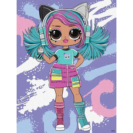 Картина по номерам "Tweens LOL Skate Dance Emma Emo" KHO1212, 30х40 см