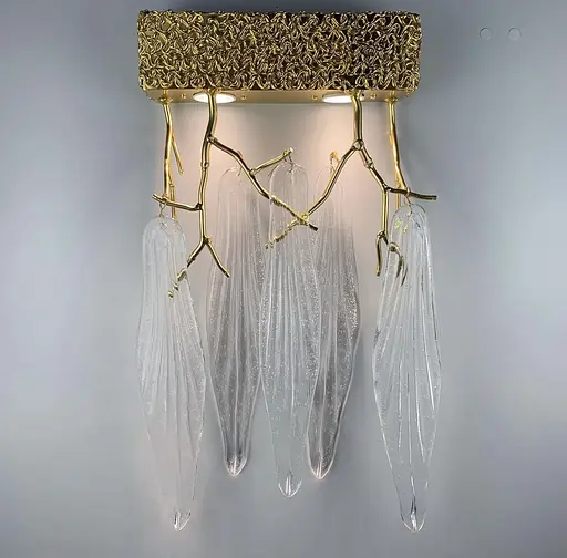 Бра з фактурними пелюстками, що нагадують ніжні крильця Line F Арт. WB 5052/2P  - фото 4