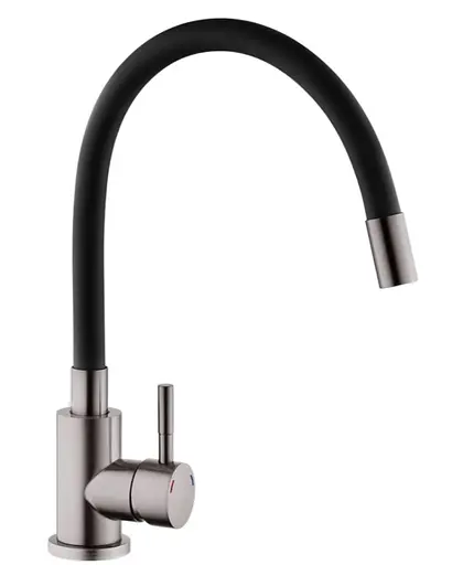 Змішувач для кухні Kroner KRP Edelstahl Klassisch - PVD035BLK (CV032635) - фото 1