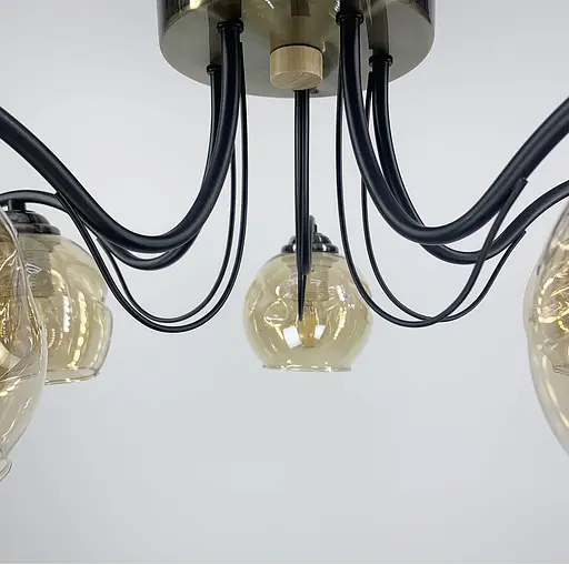 Класичний стельовий світильник | Арт. 7075/5 AB+BK+BR | Line F - фото 6