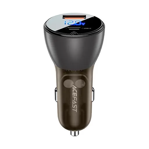 Азу - зарядное автомобильное AceFast B6 metal car charger with digital display 63W 6A металлическое - фото 3