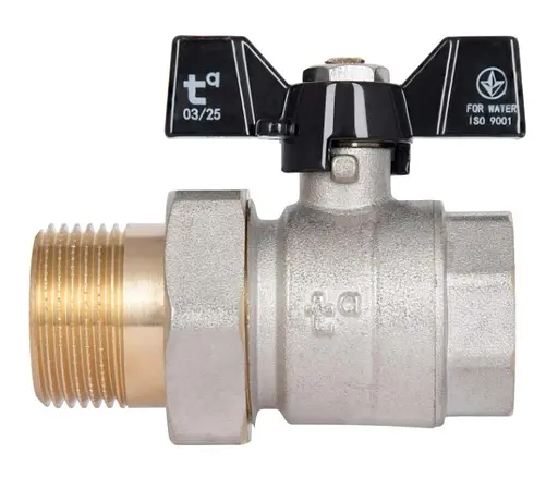 Кран шаровой Thermo Alliance "Американка" Base 1" ВН прямой, PN40, бабочка SD221W25 - фото 2