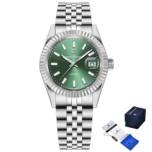 Наручний годинник чоловічий PD-1794M Silver-Green Pagani Design acs0031240