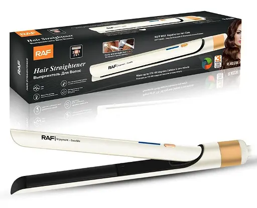 Випрямляч для волосся RAF R.422P з керамічним покриття Білий - фото 2