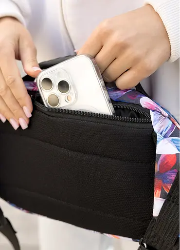 Сумка через плечо женская бананка Sambag Flex Pro принт "Flowers" 30×17×15 см (85451153) - фото 4