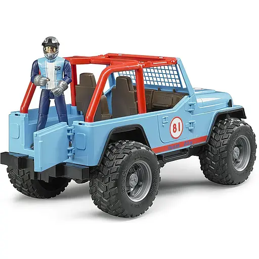 Игрушечная машинка Bruder Автомобиль Jeep Cross country Racer с фигуркой гонщика 1:16 (02541) - фото 2