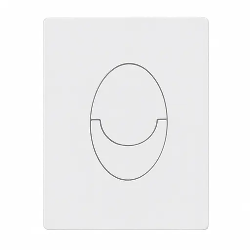 Панель змиву пластикова Koer KT-0606-03 157x198x3mm, кнопка закруглена біла KR5713, Білий - фото 2