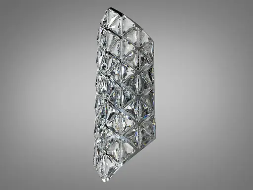 Кришталеве бра Diasha 9130B420CH хром під дві лампи - фото 2