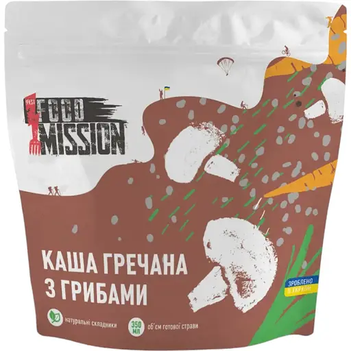 Гречка с грибами Food Mission 100 г - фото 1