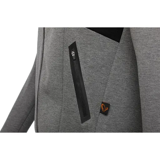 Реглан Savage Gear Tec-Foam Zip Hoodie XL Dark Grey Melange - фото 5