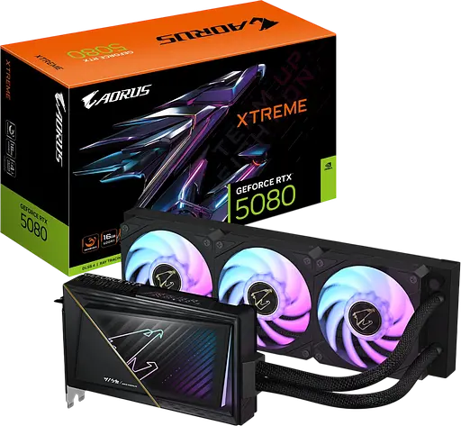 Відеокарта GeForce RTX 5080 16GB Gigabyte Aorus Xtreme Waterforce (GV-N5080AORUSX W-16GD) - фото 1