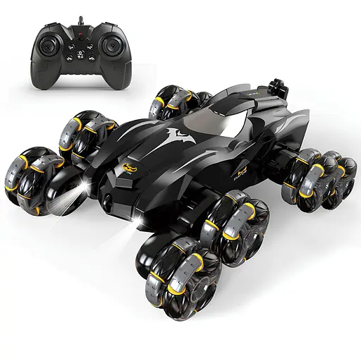 Машинка на радиоуправлении Бетмобиль 8х8. Колеса вращаются по оси. С фарами. бетмен