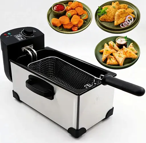 Професійна електрична фритюрниця RAF R.5299 3.5 л з терморегулятором та знімною чашею 2000 Вт - фото 3