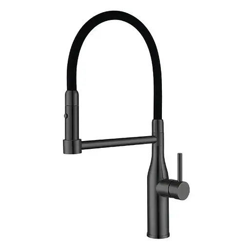 Змішувач для кухні Koer KI-70005-05 з чорним силіконовим виливом (KR5005) - фото 1