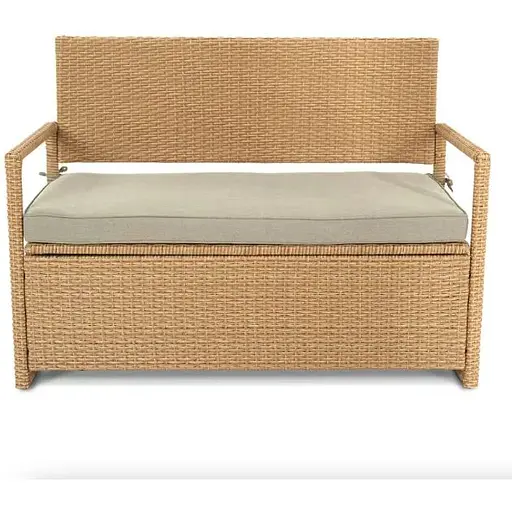 Садовая скамейка Di Volio Verbana с местом хранения бежевый - фото 5