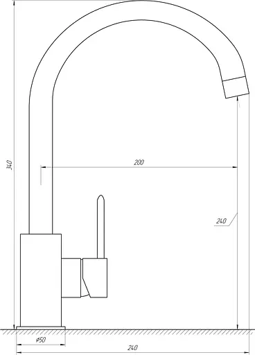 Смеситель для кухни Topaz Corsica TC 8809-H48-W-S Белый матовый - фото 3