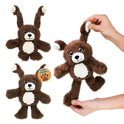 Дитяча м'яка іграшка-потягушка "Ведмедик" Bambi MJ2406 розмір 30 см - фото 2