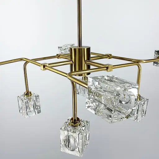 Люстра дизайнерська Crystal square Line.F H 9828/8 - фото 4