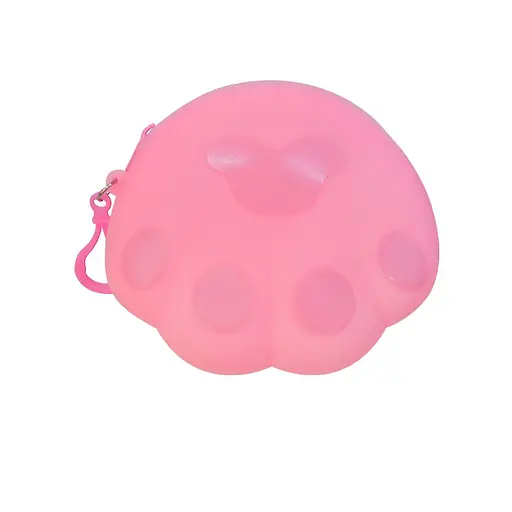 Дитячий гаманець-брелок "Лапка" C44413, 14 х 12 х 2 см Світло-рожевий