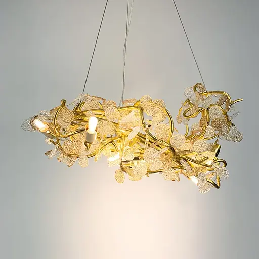 Удивительная люстра в закрученном корпусе Line.F Диаметр 60см - фото 3