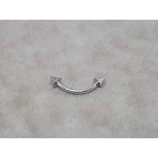 Срібна сережка для пірсингу брови Umax. 7041U - фото 4