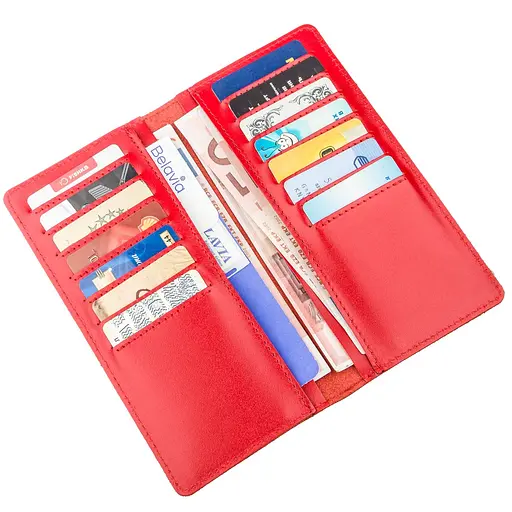 Женский кожаный кошелек Shvigel 18х9х1 см acs0016028 - фото 3