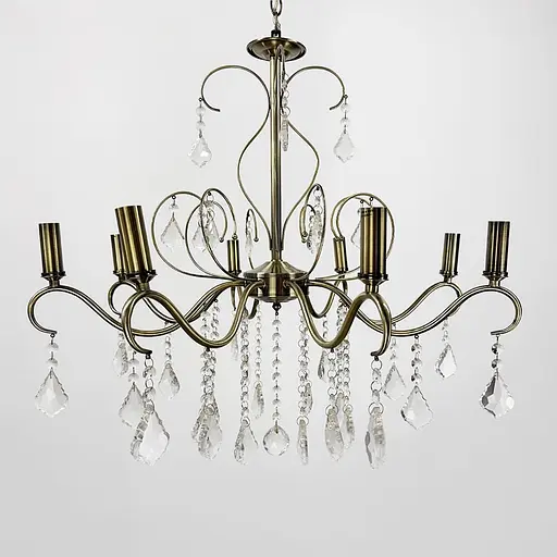 Класична люстра-підсвічник на 8 ламп у сатиновому корпусі Ø 70 см | Арт. 6028/8 | Line F - фото 2