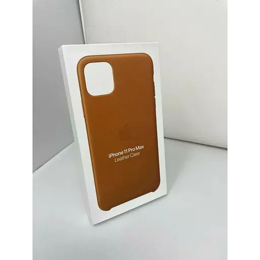 Оригинальный кожаный чехол Apple Leather Case для iPhone 11 Pro Max (6.5") Saddle Brown (MX0D2ZM/A) - фото 4