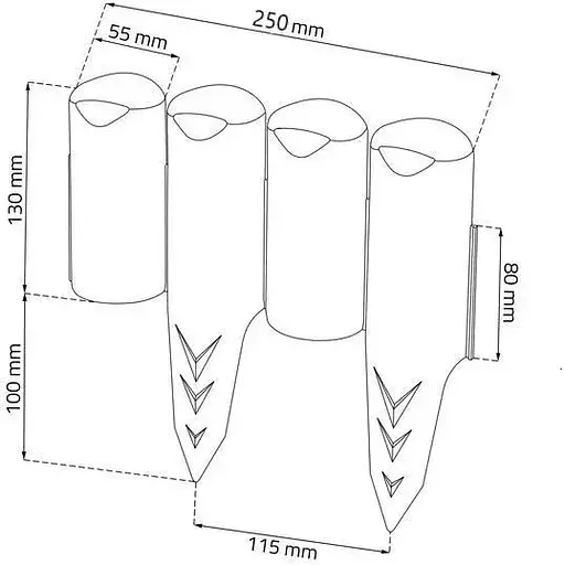Палісад садовий Prosperplast Garden Border 2.5 м коричневий - фото 6
