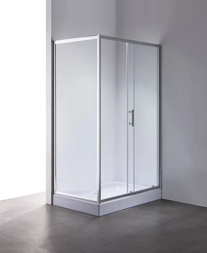 Душевая кабина с низким поддоном Mixxus Hard SCT01-120x80x198-TR хром прозрачное стекло 5 мм MI6910, Универсальная, про зорный, хром - фото 3