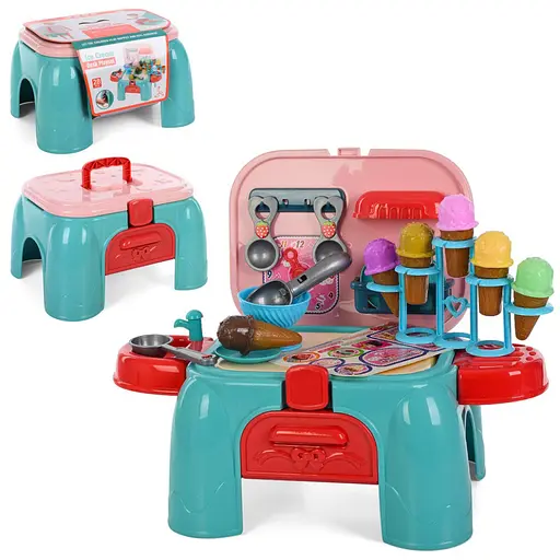 Дитяча іграшкова кухня DK666-11D 28 предметів, посуд, продукти