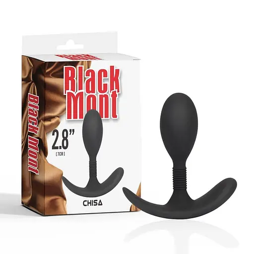 Анальна пробка Black Mont Chisa 8.6 см (чорний) - фото 5