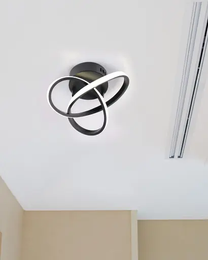 Люстра Goldlux 329677 Oskar LED 1x15W 4000K 1850Lm IP20 чорна - фото 2