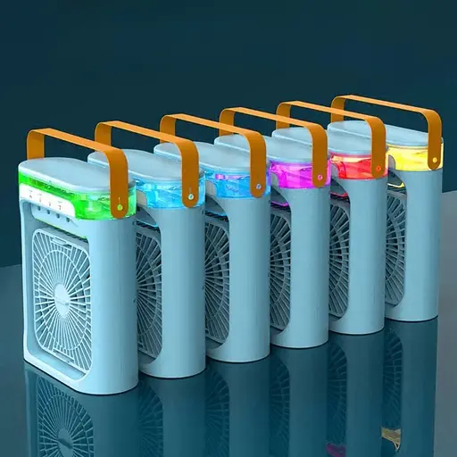 Вентилятор настольный FZM-04 с питанием от USB и функцией увлажнения синий - фото 4