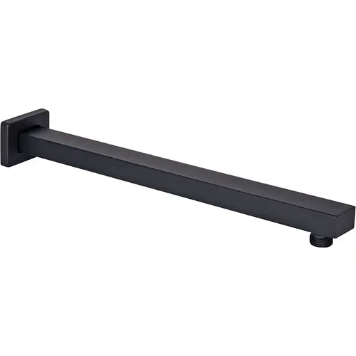 Кронштейн для верхнього душу Qtap Trubice 400 мм прямокутний QTTRU120BLM45929 Black matt Чорний матовий - фото 1